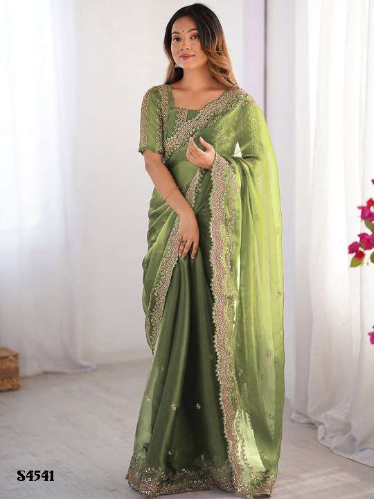 MAHOTSAV SAVYA S-4539 TO S-4547 SERIES PURE ART SILK EMBROIDERY SAREES-00276