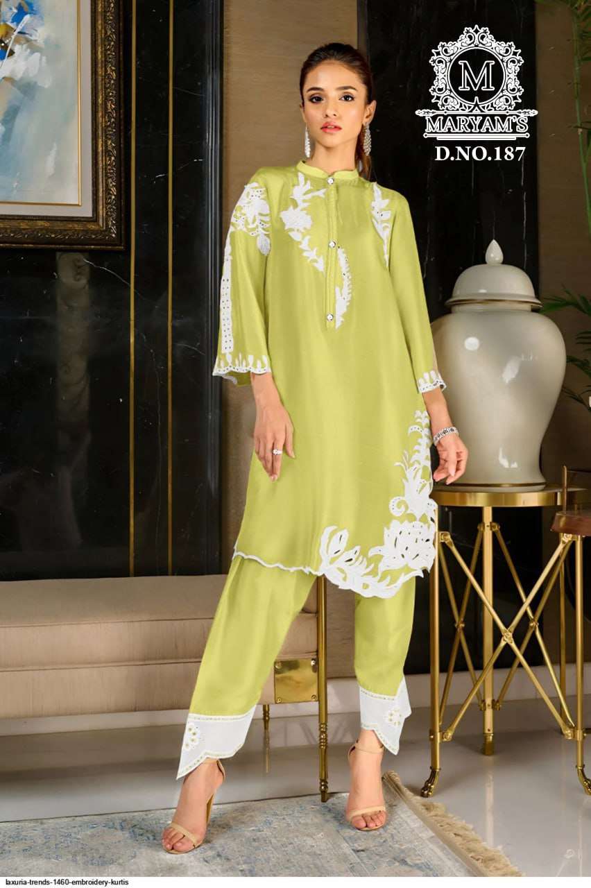 MARIYUM ARTS VOL-187 A TO C SERIES PURE FANCY EMBROIDERY PAKISTANI DRESSES-00201