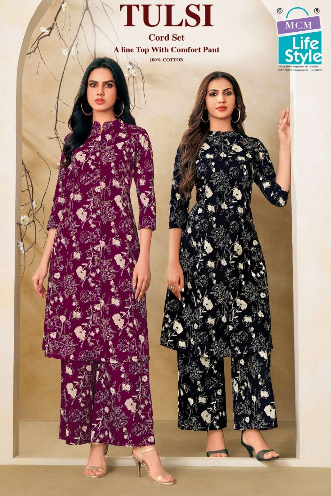 MCM LIFESTYLE TULSI VOL-1 072 TO 081 SERIES PURE COTTON PRINTED KURTIS-00015