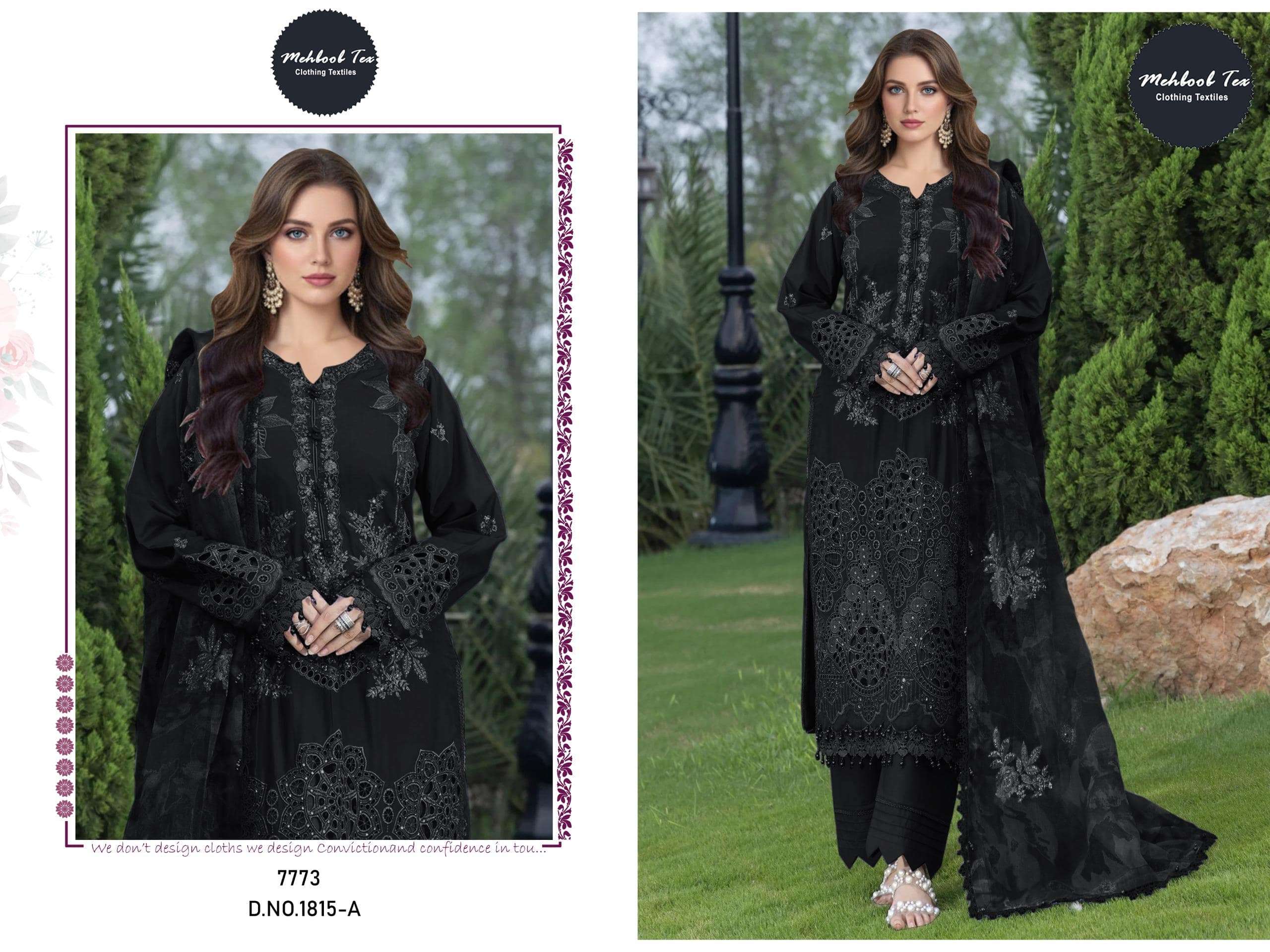 MEHBOOB TEX 1815 A TO B SERIES PURE COTTON EMBROIDERY PAKISTANI DRESSES-00062