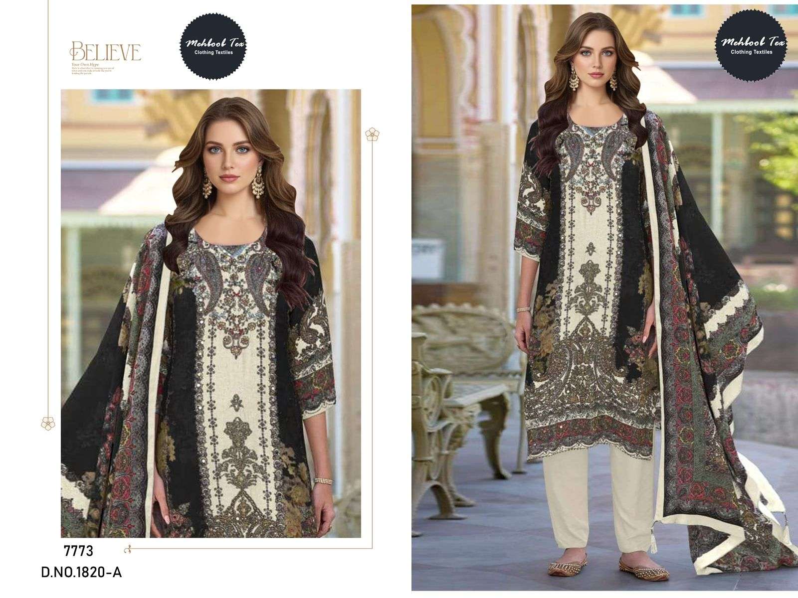 MEHBOOB TEX 1820 PURE VISCOSE EMBROIDERY PAKISTANI DRESSES-0006
