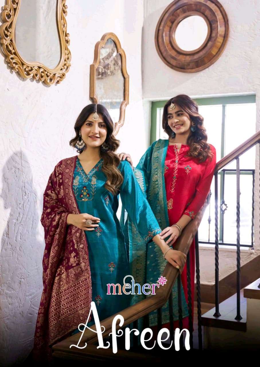 MEHER AFREEN 228 TO 233 SERIES PURE SATIN DRESSES-00014