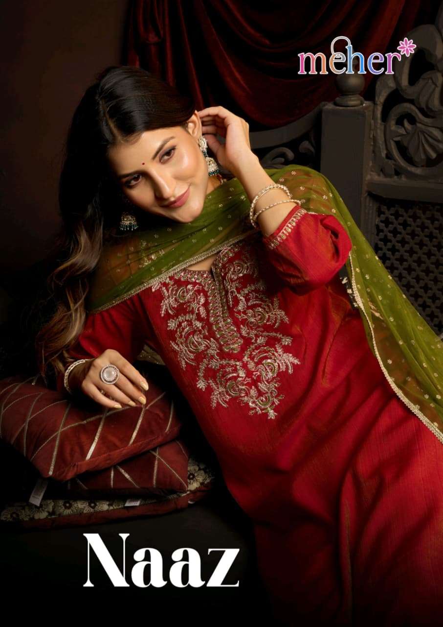 MEHER NAAZ  192 TO 197 SERIES PURE VERITCAN SIMMER EMBROIDERY DRESSES-00014