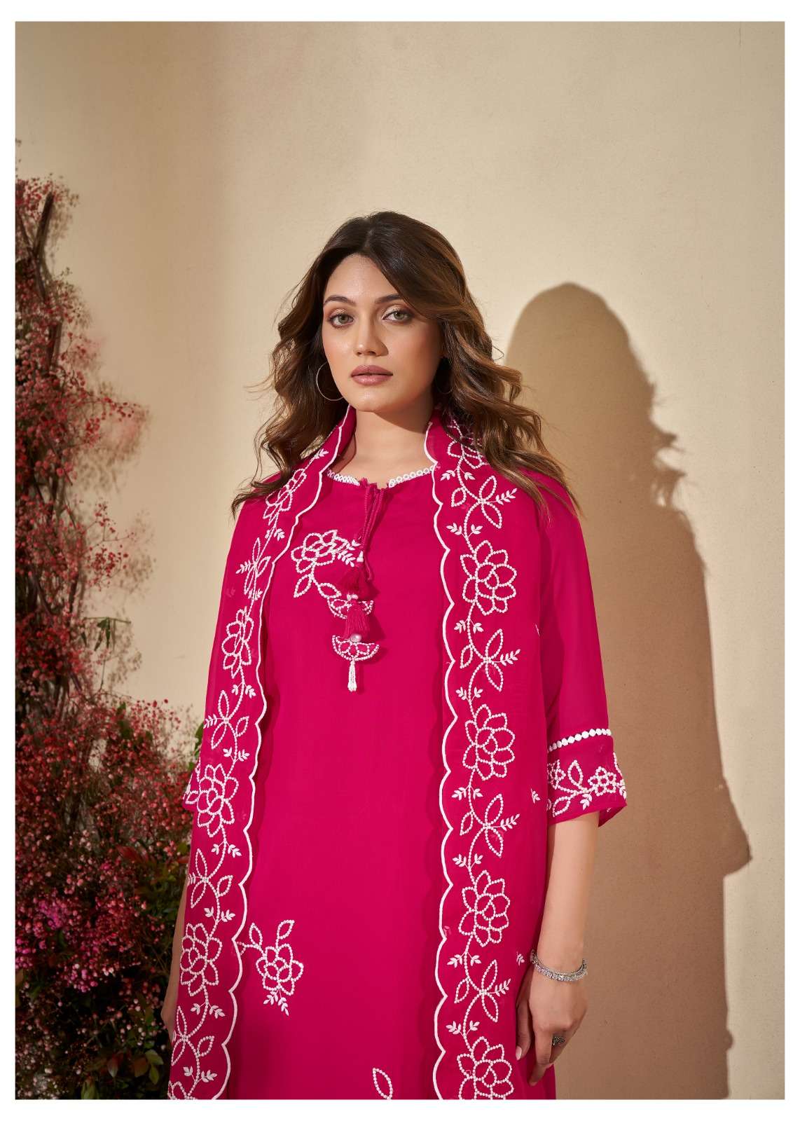 MORE PIYA BY ASLIWHOLESALE DESIGNER PURE ORGANZA EMBROIDERY DRESSES-00318