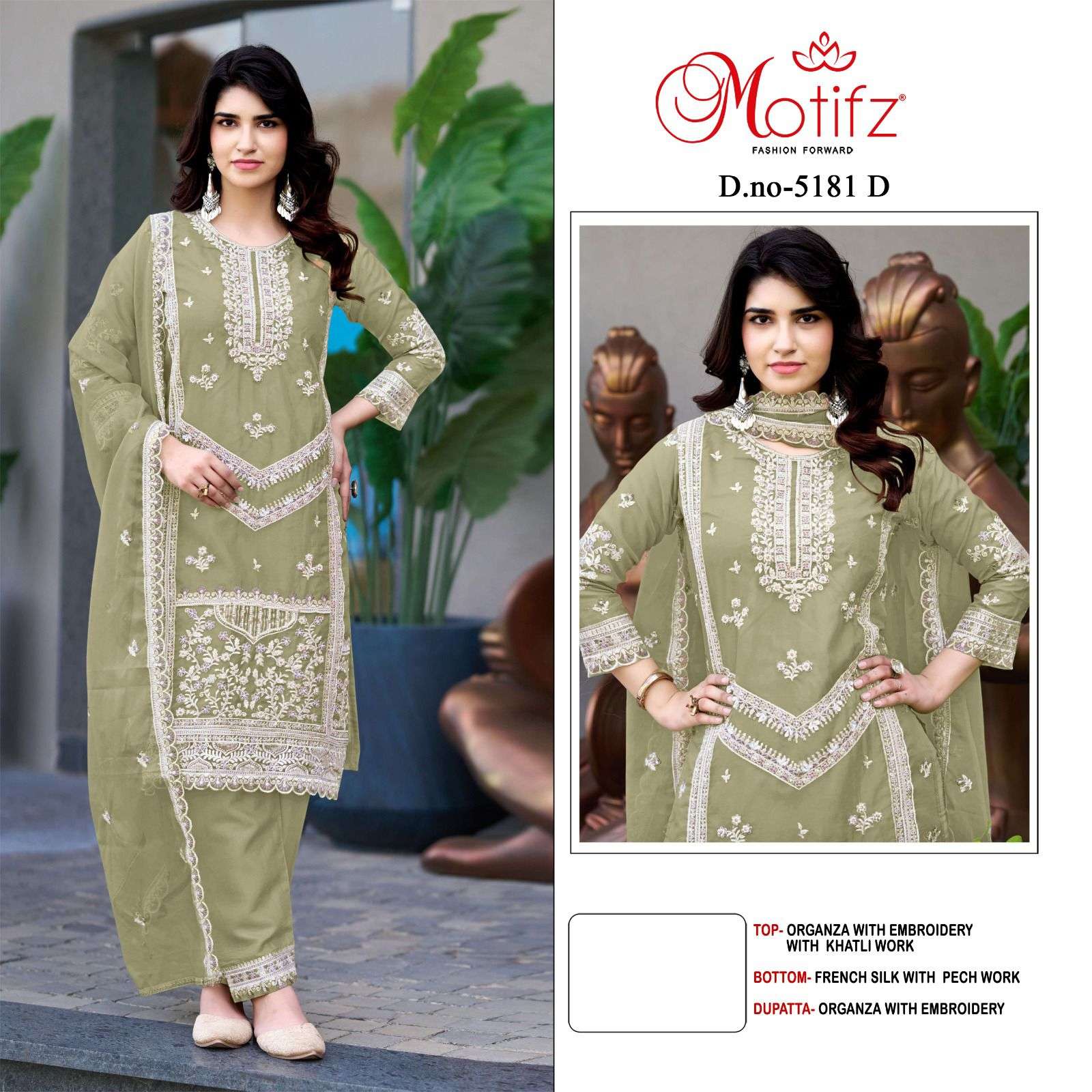 MOTIFZ 5181 A TO D SERIES PURE ORGANZA EMBROIDERY PAKISTANI DRESSES-00201