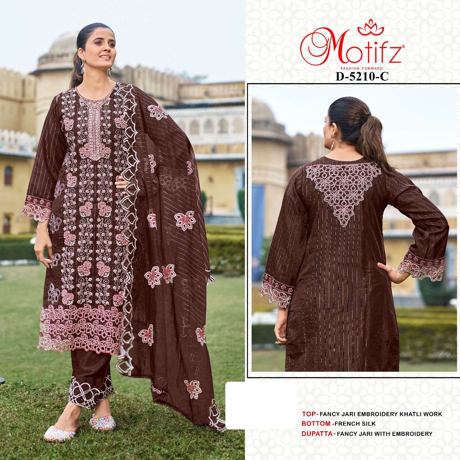 MOTIFZ 5210 A TO D SERIES PURE FANCY EMBROIDERY PAKISTANI DRESSES-00201