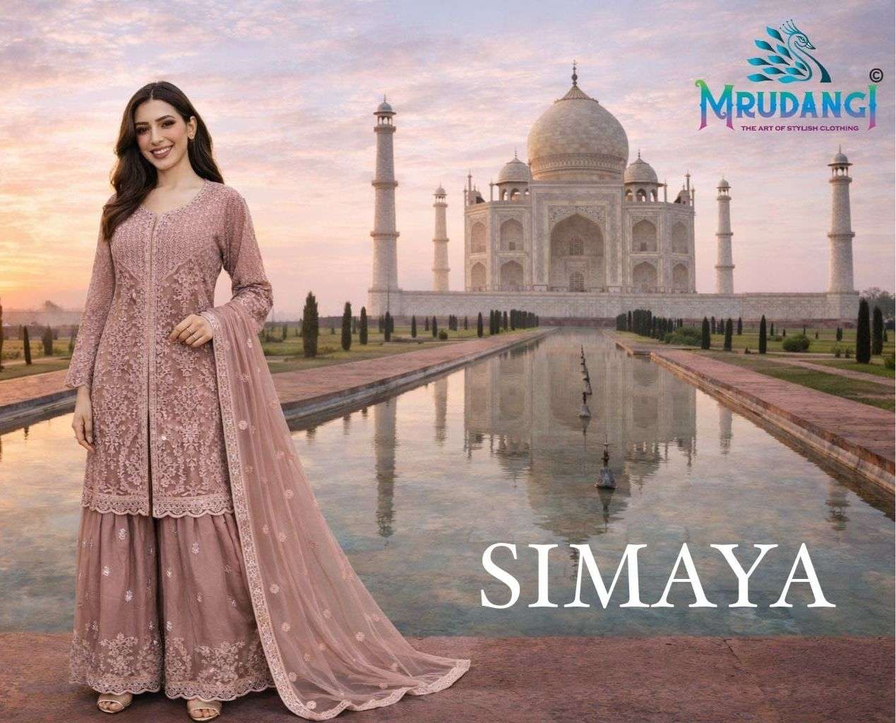 MRUDANGI SIMAYA 727 TO 731 SERIES PURE NET EMBROIDERY DRESSES-00028