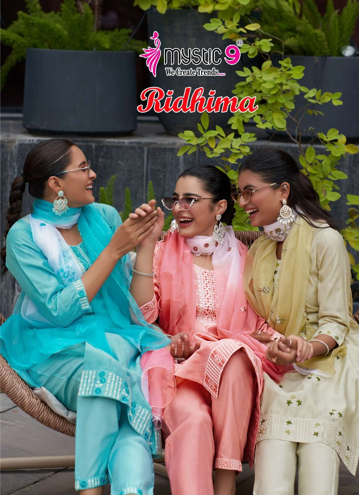 MYSTIC9 RIDHIMA VOL-11001 TO 1008 SERIES PURE VARTICAN EMBROIDERY DRESSES-00140