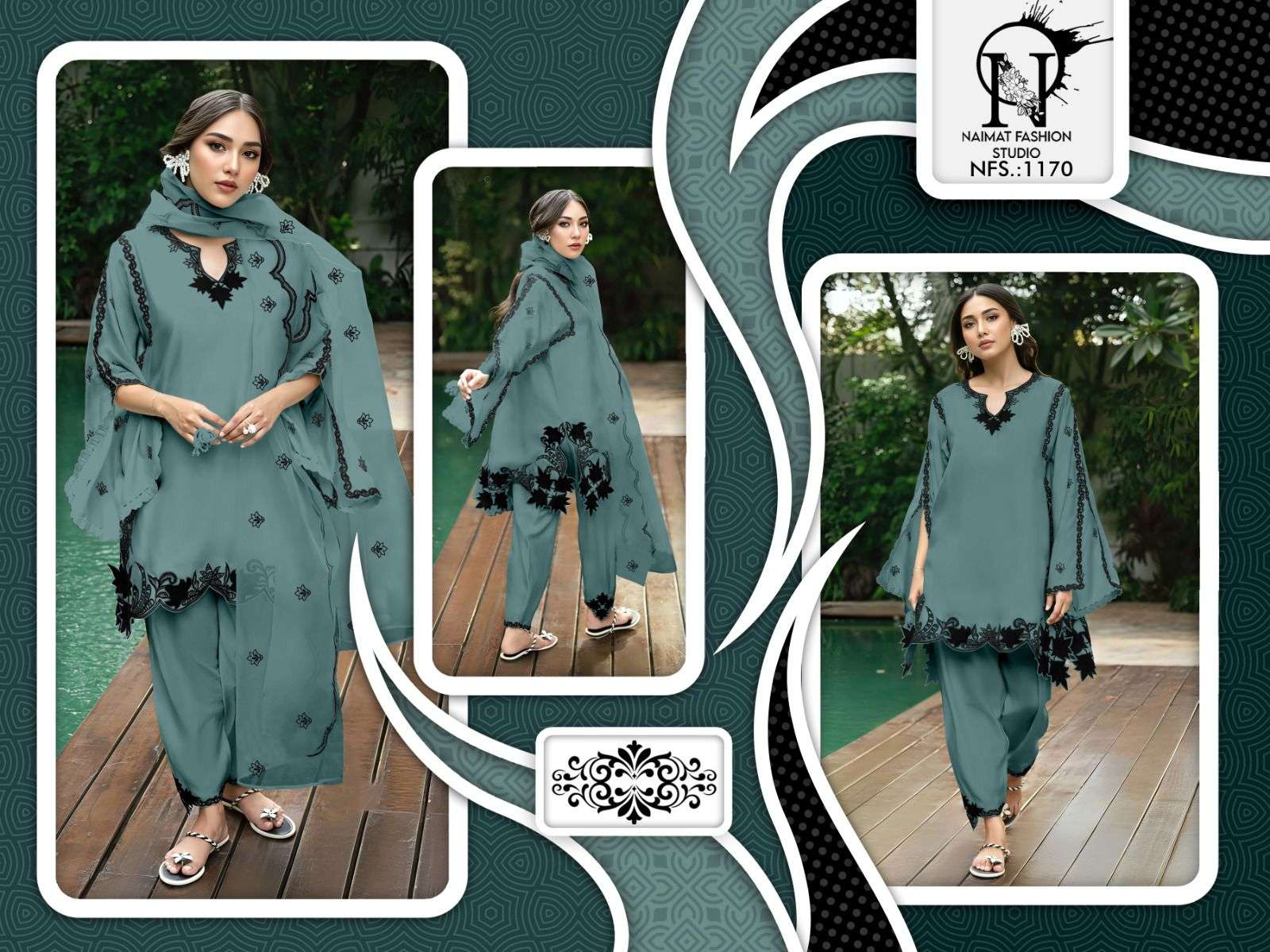 NAIMAT FASHION NFS-1170 PURE VICHITRA EMBROIDERY PAKISTANI DRESSES-00088