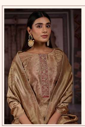 NETRA EXCLUSIVE KAYA PURE SILK JACQUARD EMBROIDERY DRESSES -00402
