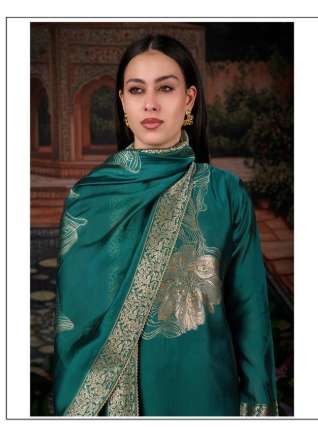 NETRA EXCLUSIVE TANYRA PURE VISCOSE WOVEN SILK JACQUARD COTTON DRESSES-00402