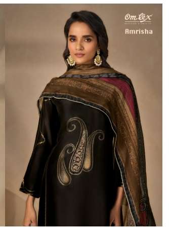 OMTEX AMRISHA PURE SILK JACQUARD PRINTED DRESSES - 00402