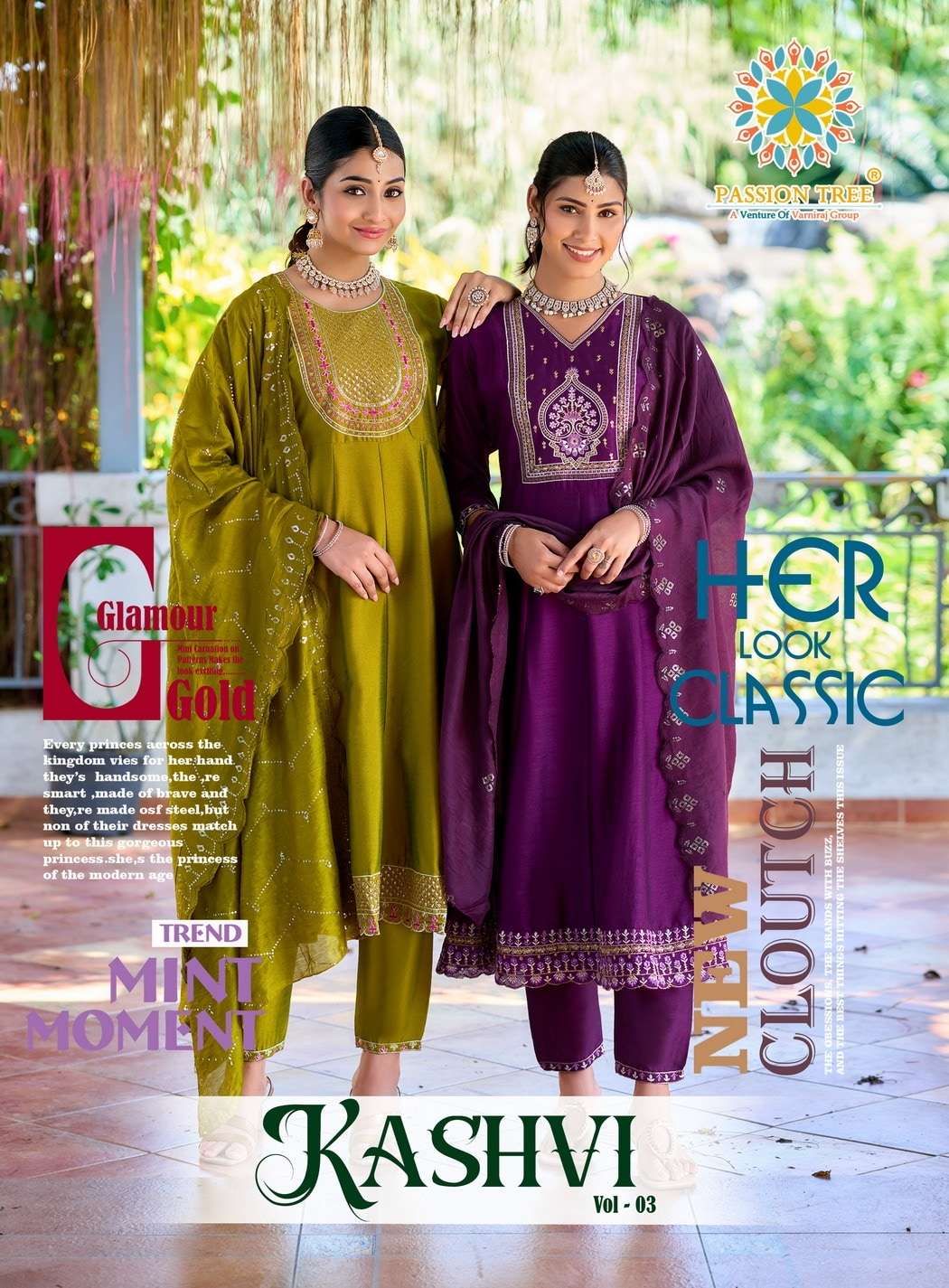 PASSION TREE KASHVI VOL-03 3001 TO 3008 SERIES PURE VICHITRA SILK DRESSES-00014