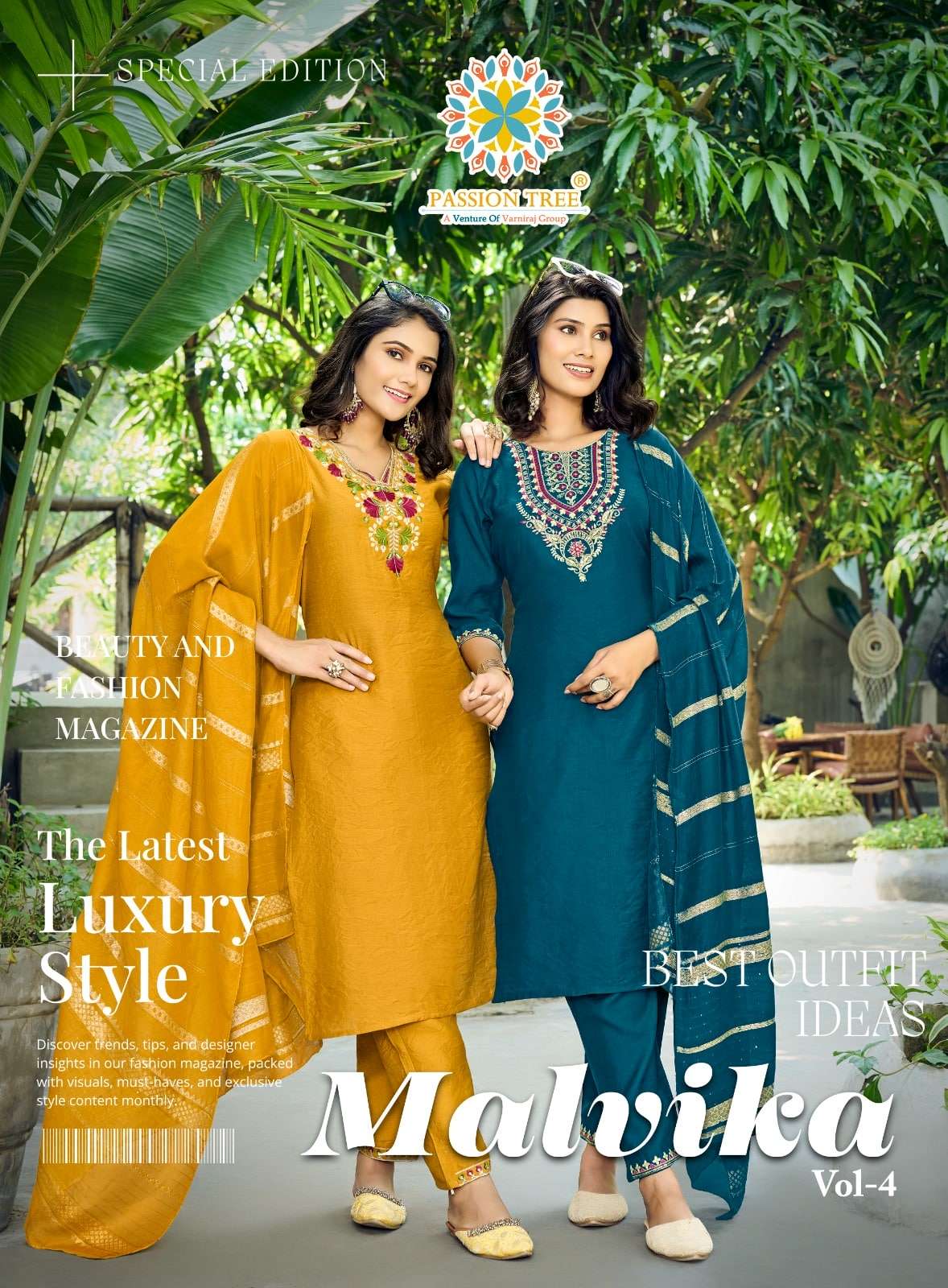 PASSION TREE MALVIKA VOL-04 4001 TO 4008 SERIES PURE VERTICAN EMBROIDERY DRESSES-00140