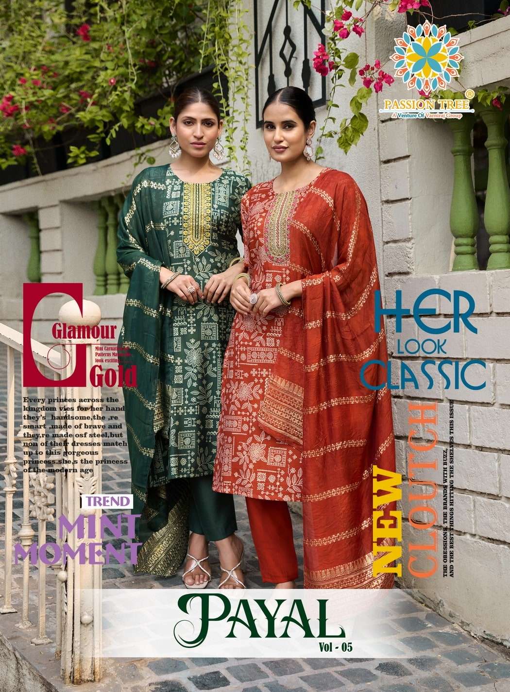 PASSION TREE PAYAL VOL-05 5001 TO 5008 SERIES PURE VERTICAN EMBROIDERY DRESSES-00014
