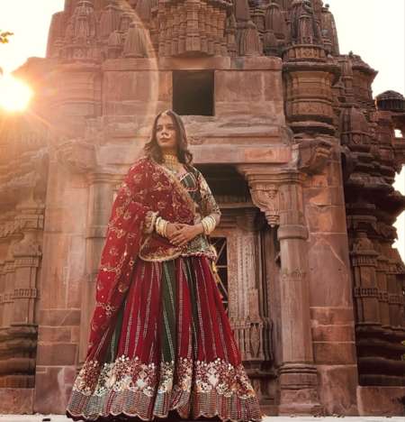 PC-530-A COLOUR BY ASLIWHOLESALE DESIGNER PURE FAUX GEORGETTE EMBRODIERY LEHENGA-00045