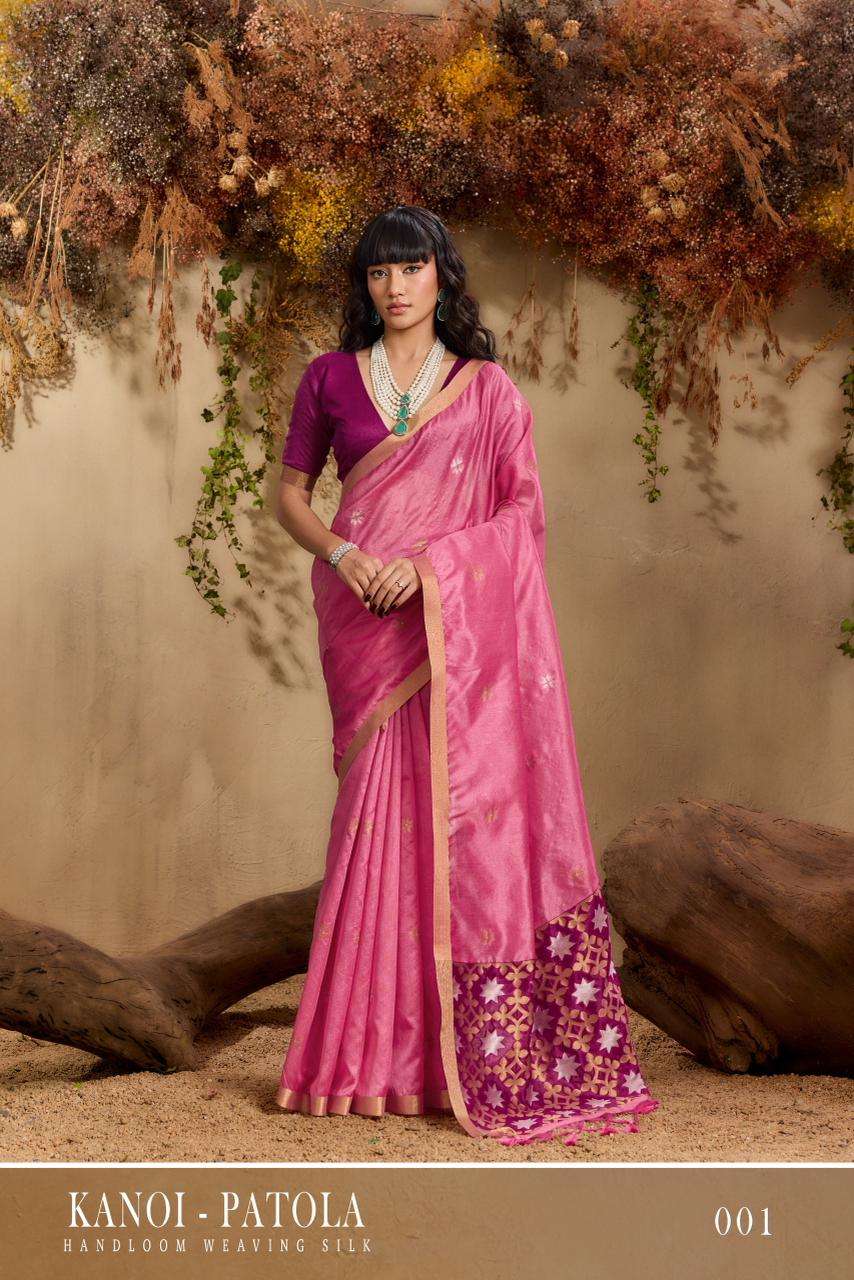 RAJTEX KANOI PATOLA 001 TO 006 SERIES PURE SILK HANLOOM SAREES-00137