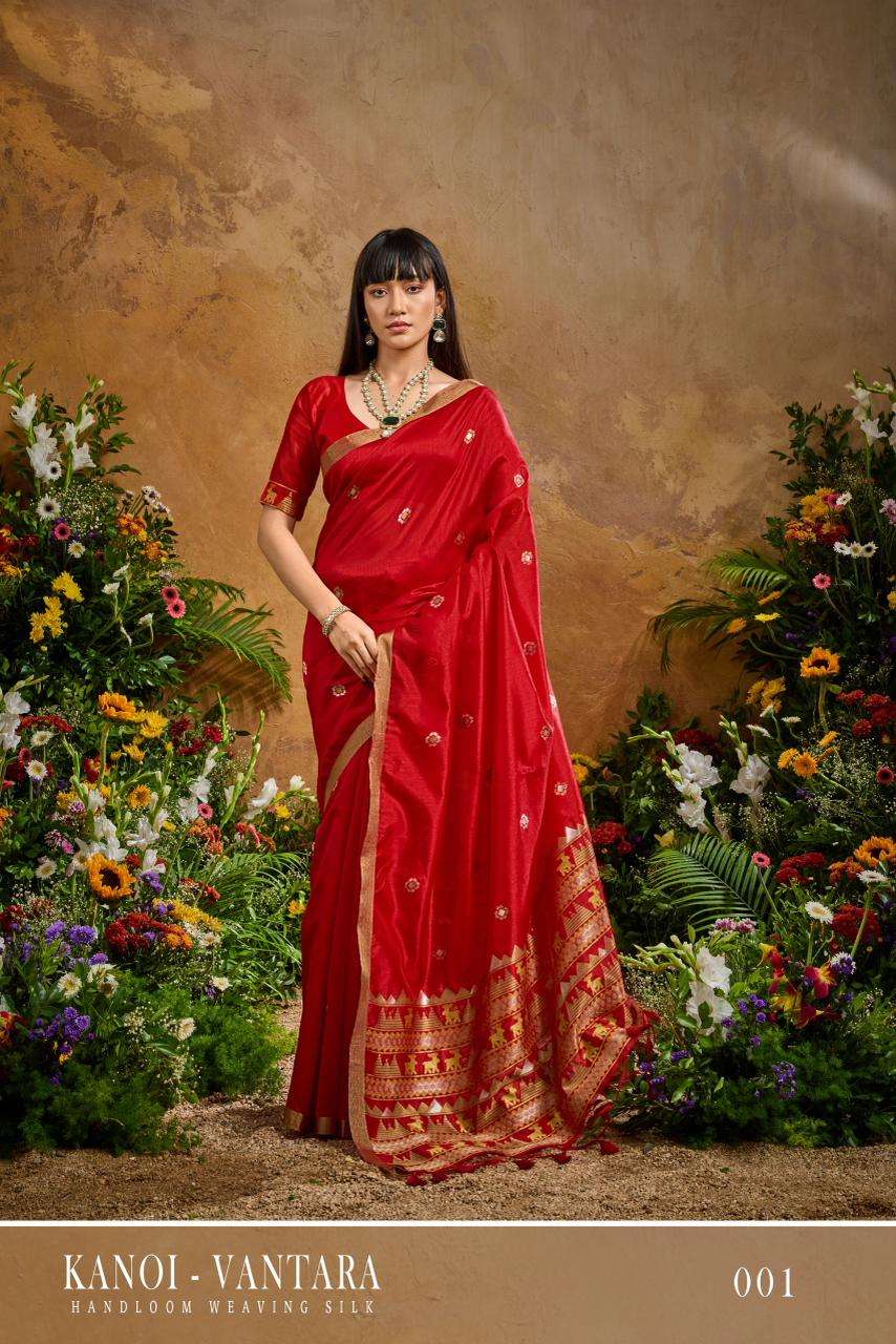 RAJTEX KANOI VANTARA 001 TO 006 SERIES PURE SILK HANDLOOM WEAVING SAREES-00137