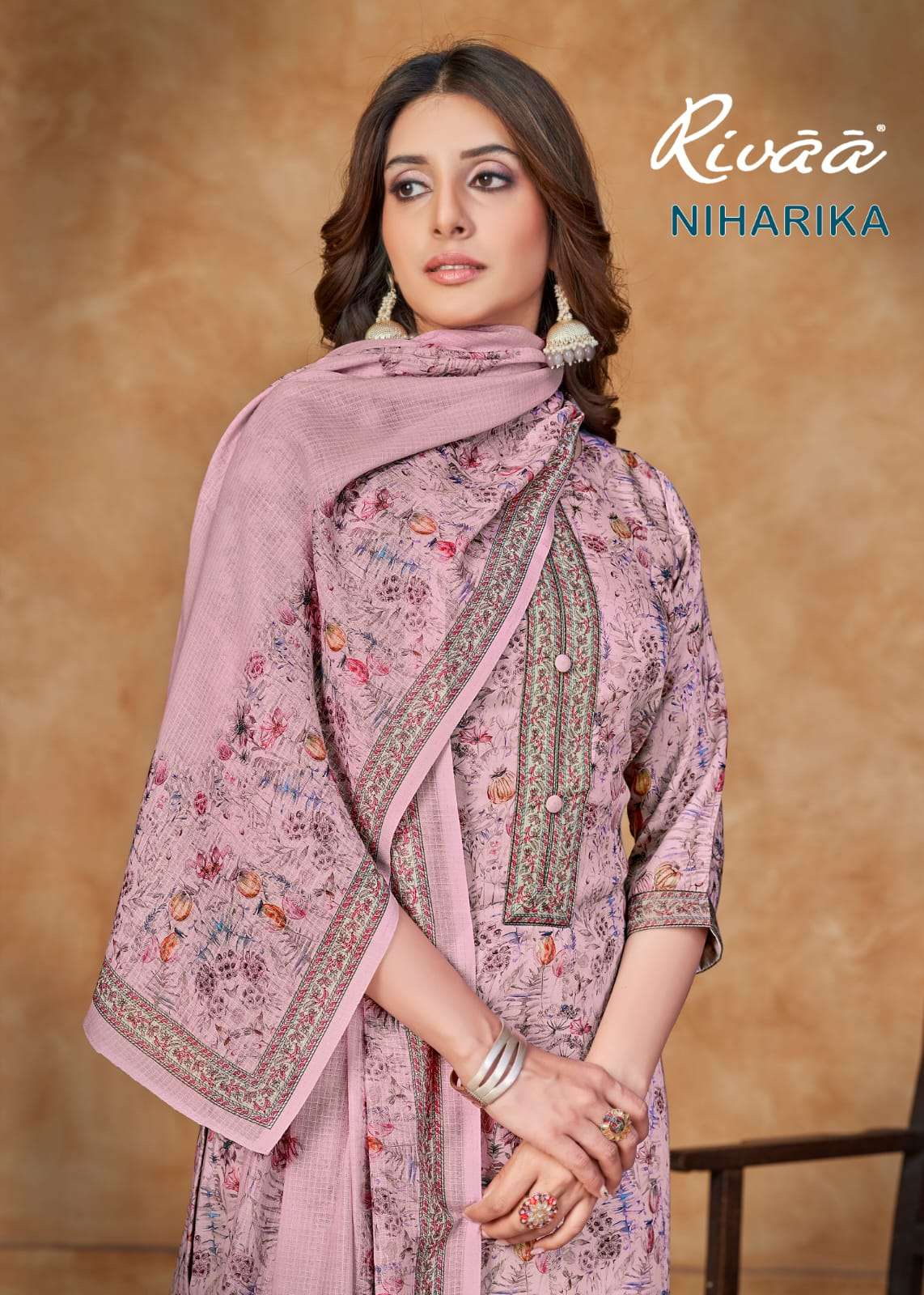 RIVAA NIHARIKA PURE PASHMIAN PRINTED DRESSES-00402