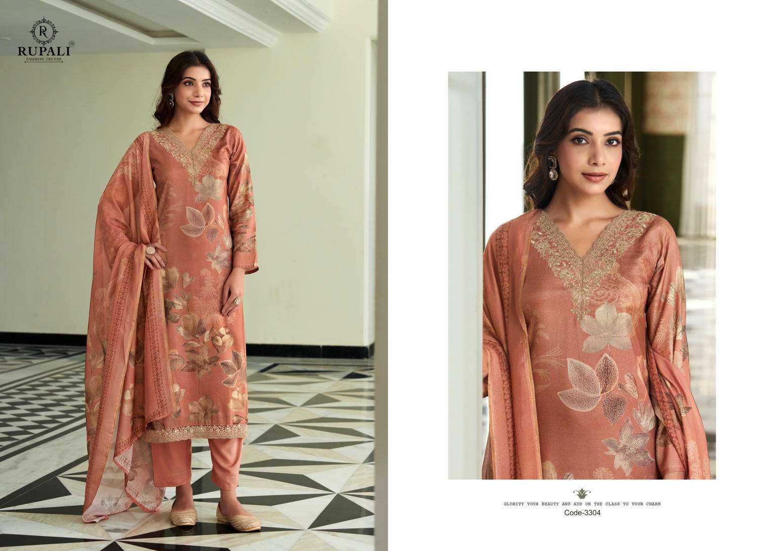 RUPALI FASHION TRENDZ RAKSHITA VOL-2 PURE VISCOSE PASHMINA PRINTED DRESSES-00402