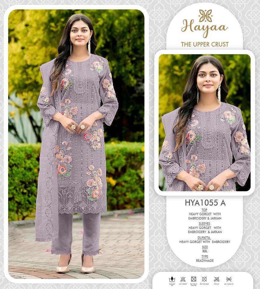 SAFA CREATION HYA-1055 PURE GEORGETTE EBROIDERY PAKISTANI DRESSES-00203