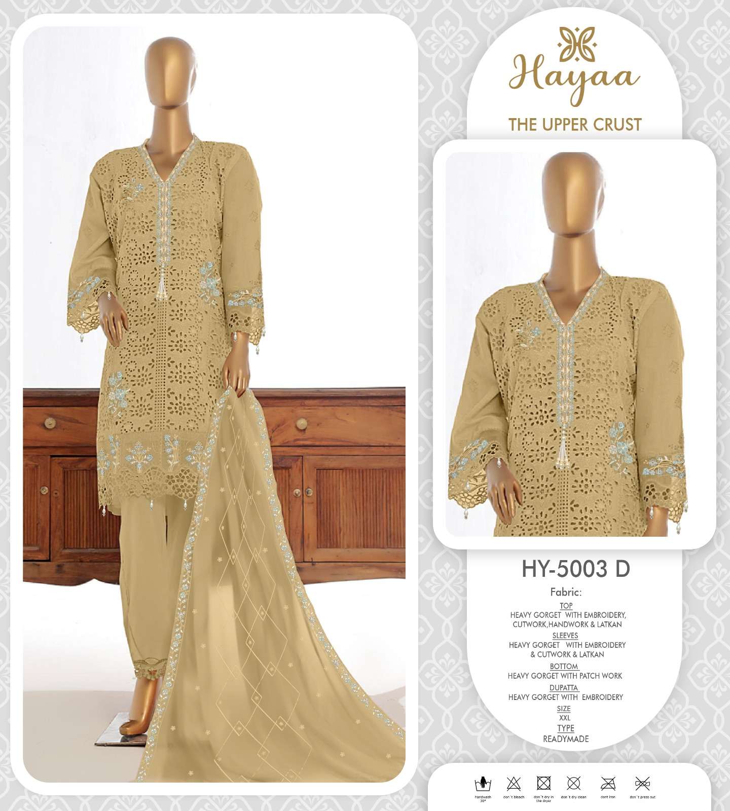 SAFA CREATION HYA-5003 PURE GEORGETTE EMBROIDERY PAKISTANI DRESSES-00203