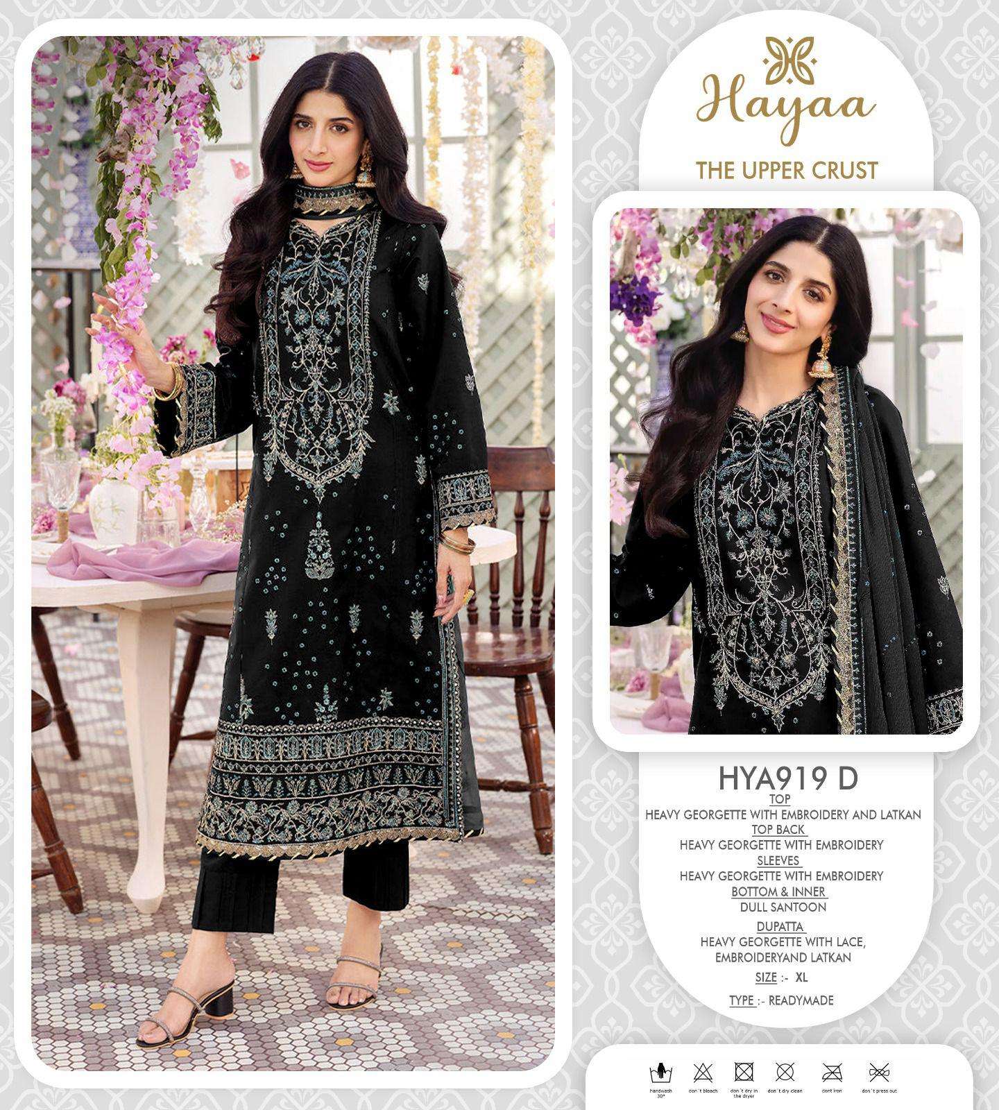 SAFA CREATION HYA-919 PURE GEPRGETTE EMBROIDERY PAKISTANI DRESSES-00203