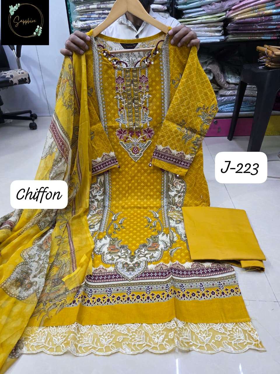 SAPPHIRE JAZMIN SS VOL-223 PURE COTTON PRINTED PAKISTANI DRESSES-00272