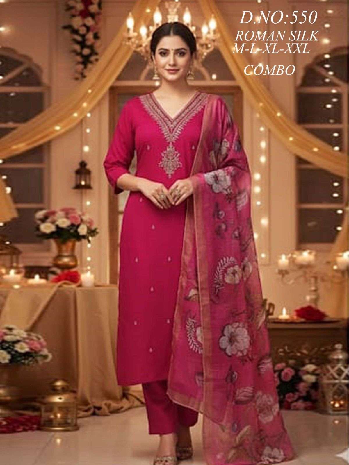 SAVYA VOL-15 BY ASLIWHOLESALE DESIGNER PURE ROMAN SILK EMBROIDERY DRESSES-00014