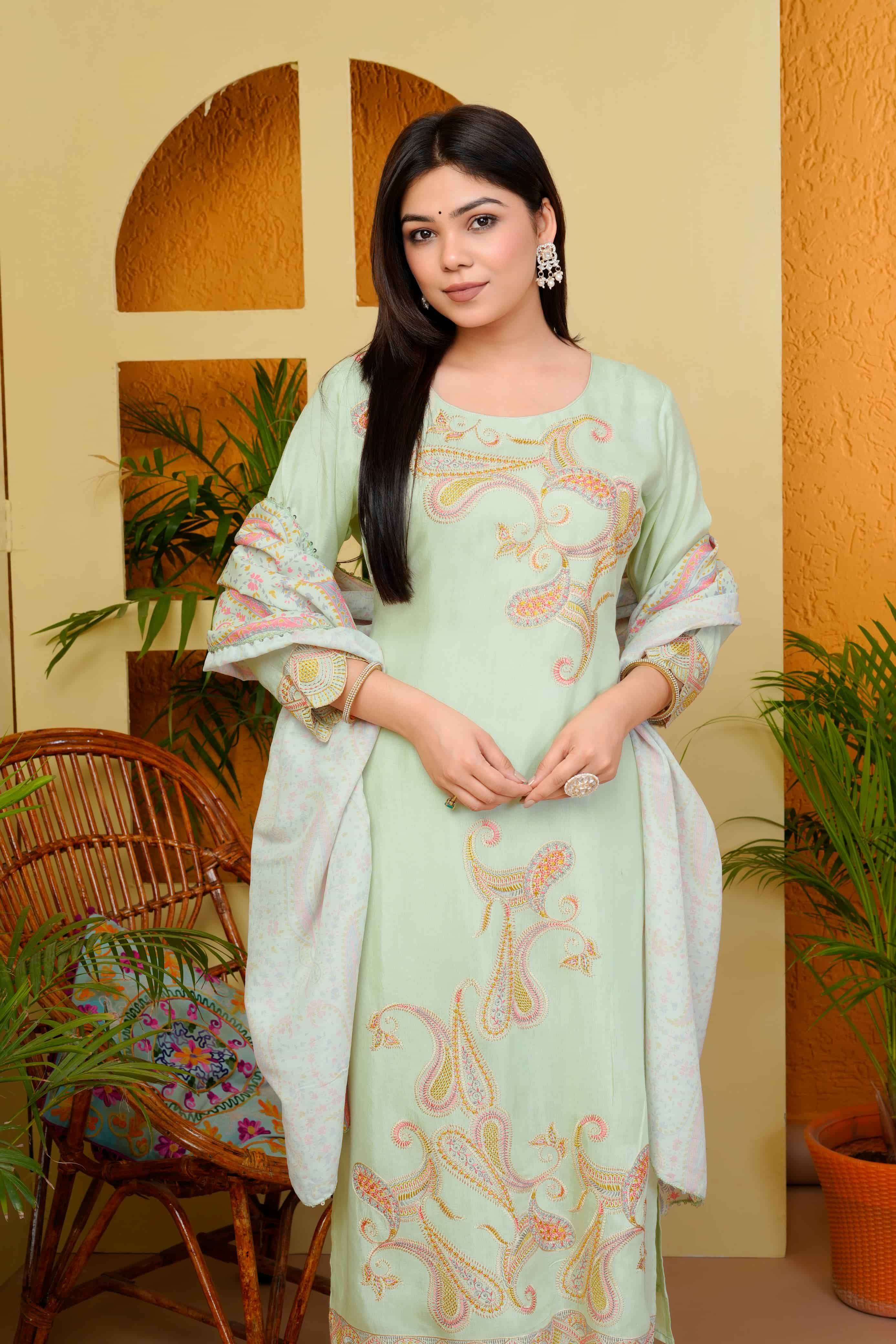 SAVYA VOL-2 BY ASLIWHOLESALE DESIGNER PURE MUSLIN EMBROIDERY DRESSES-00014