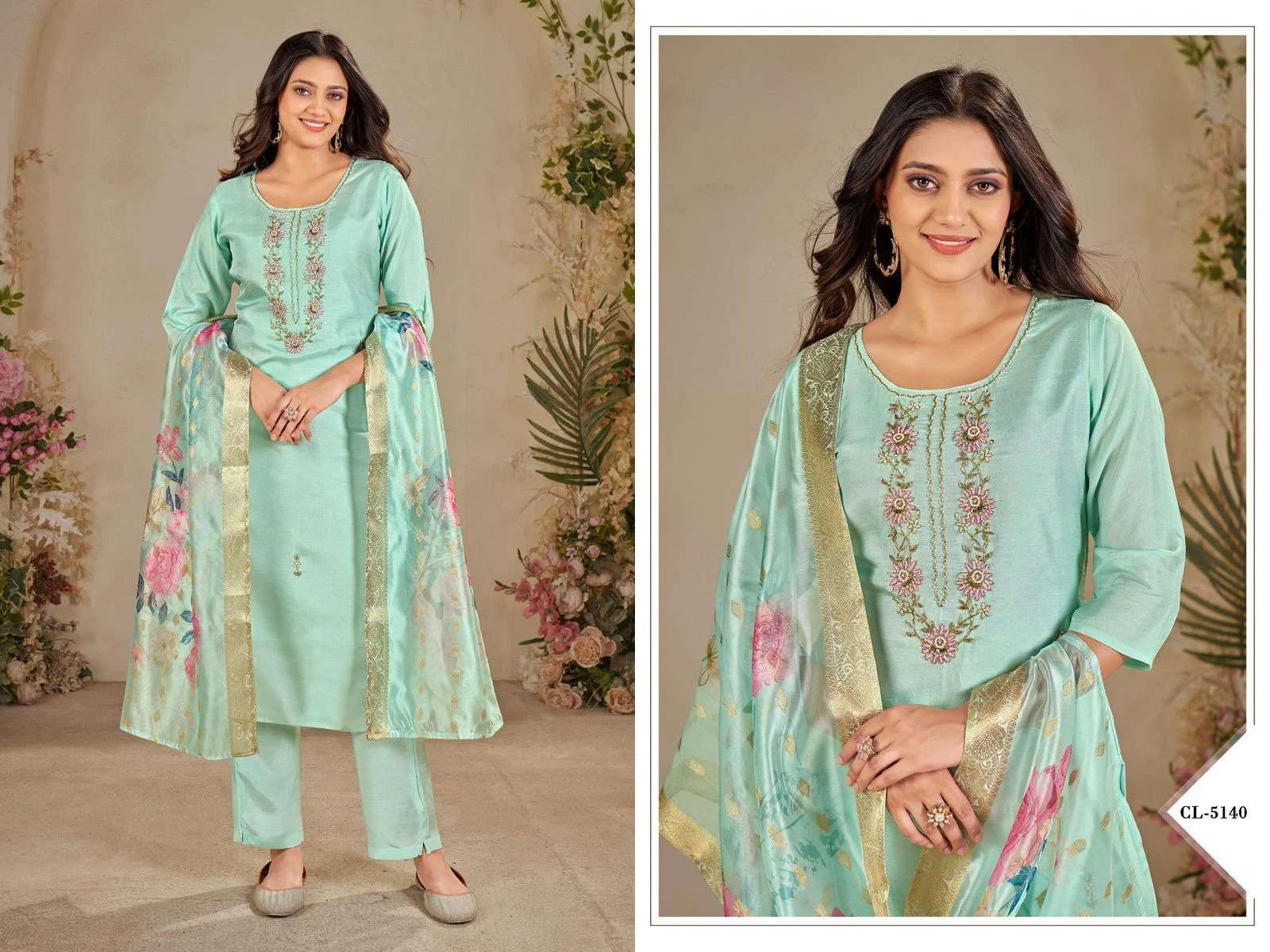 SAVYA VOL-6 5138 TO 5140 SERIES BY ASLIWHOLESALE DESIGNER PURE DOLA EMBROIDERY DRESSES-00014