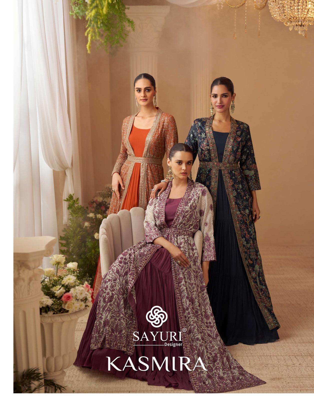 SAYURI KASHMIRA 10135 TO 10138 SERIES PURE CHINON SILK DRESSES-00028