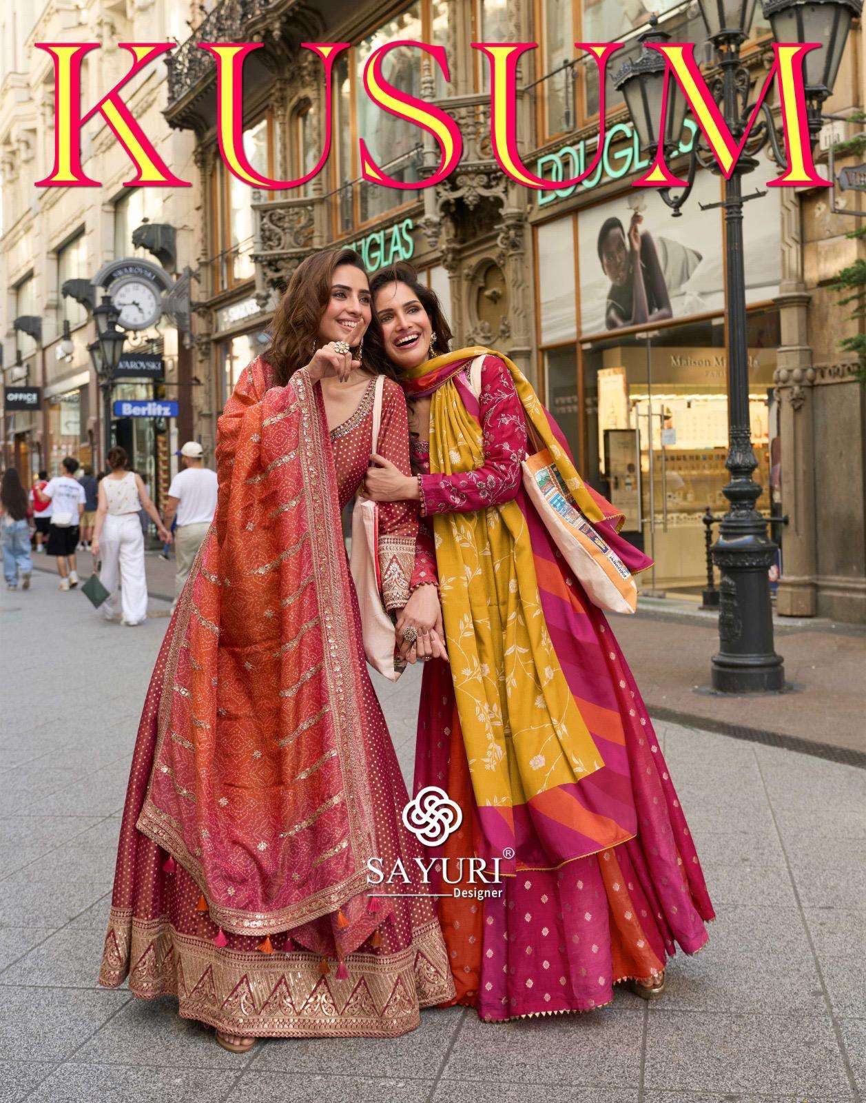 SAYURI KUSUM 10109 TO 10111 SERIES PURE VISCOSE SILK JACQUARD DRESSES-00028