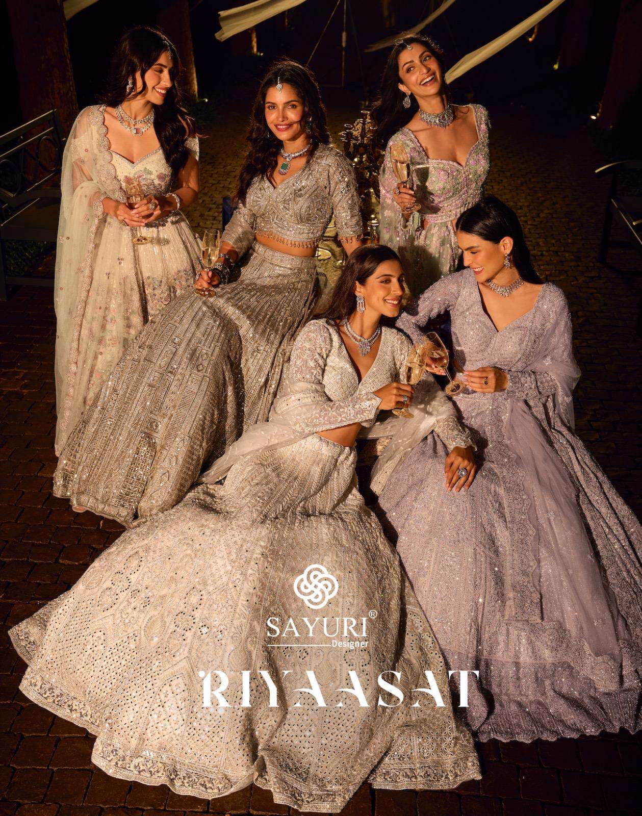 SAYURI RIYAASAT 10241 TO 10246 SERIES PURE NET EMBROIDERY LEHENGAS-00150