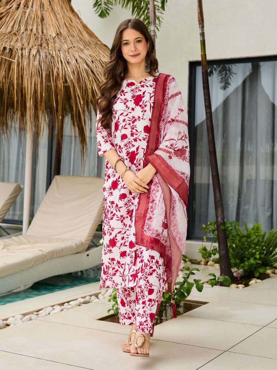 SC636 BY ASLIWHOLESALE DESIGNER PURE SILK EMBROIDERY DRESSES-00264