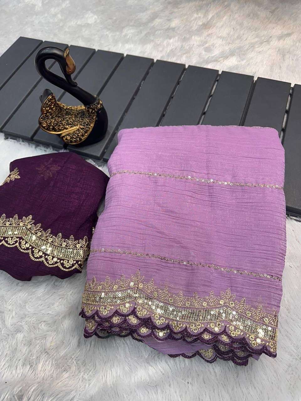 SF-793 BY ASLIWHOLESALE DESIGNER PURE CRUNCHY EMBROIDERY SAREES-00314