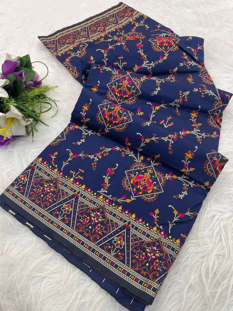 SF-965 COLOUR BY ASLIWHOLESALE DESIGNER PURE PASHMINA SILK WEAVING SAREES-00314