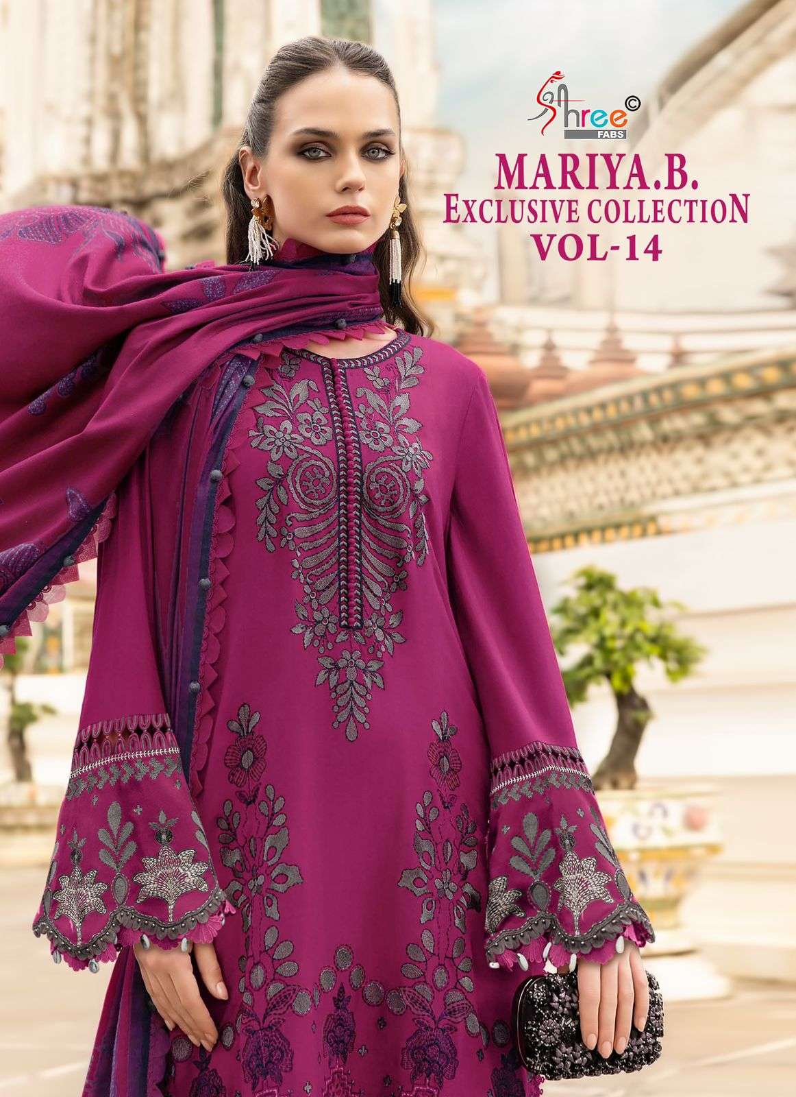 SHREE FAB MARIAB EXCLUSIVE VOL-14 4081 TO 4086 SERIES PURE RAYON PRINTED PAKISTANI DRESSES-00201
