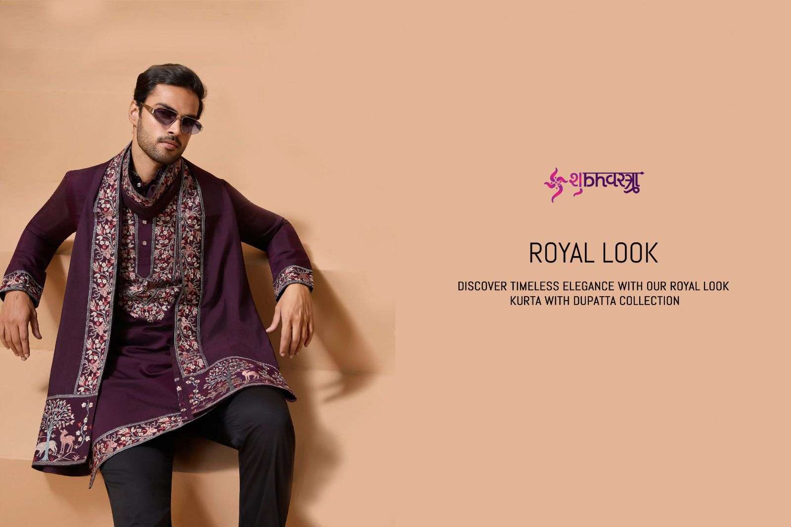 SHUBHVASTRA ROYAL LOOK 61511 TO 61516 SERIES PURE VISCOSE SILK EMBROIDERY MEN KURTA-00278