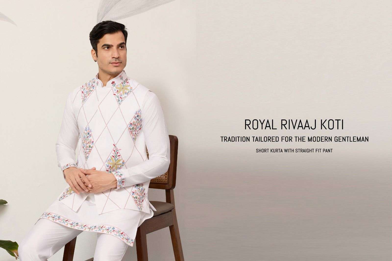 SHUBHVASTRA ROYAL RIVAAJ KOTI 21061 TO 21063 SERIES PURE VISCOSE SILK EMBROIDERY MEN KURTA-00278