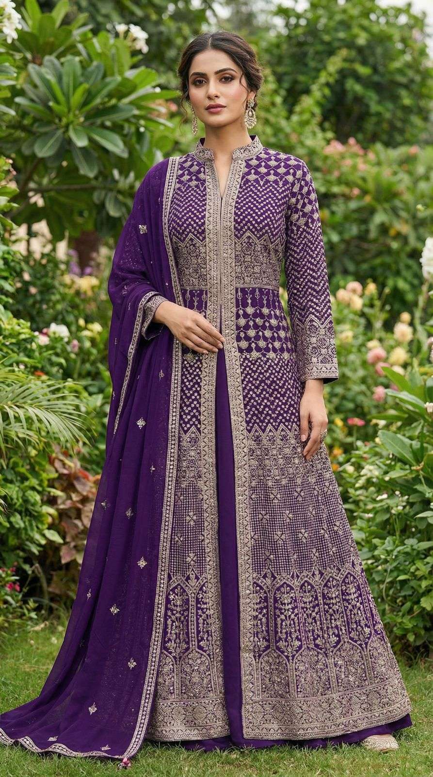 SIMAYA VOL-02 BY ASLIWHOLESALE DESINGER PURE GEORGETTE EMBROIDERY GWON-00150
