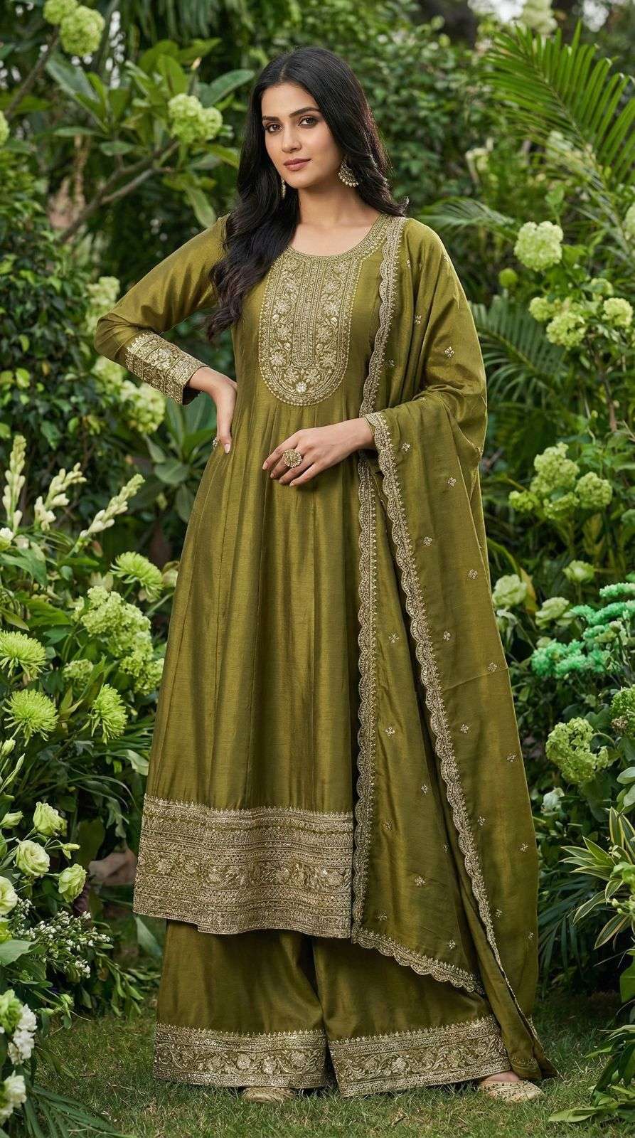 SIMAYA VOL-04 BY ASLIWHOLESALE DESIGNER PURE CHINON DRESSES-00150