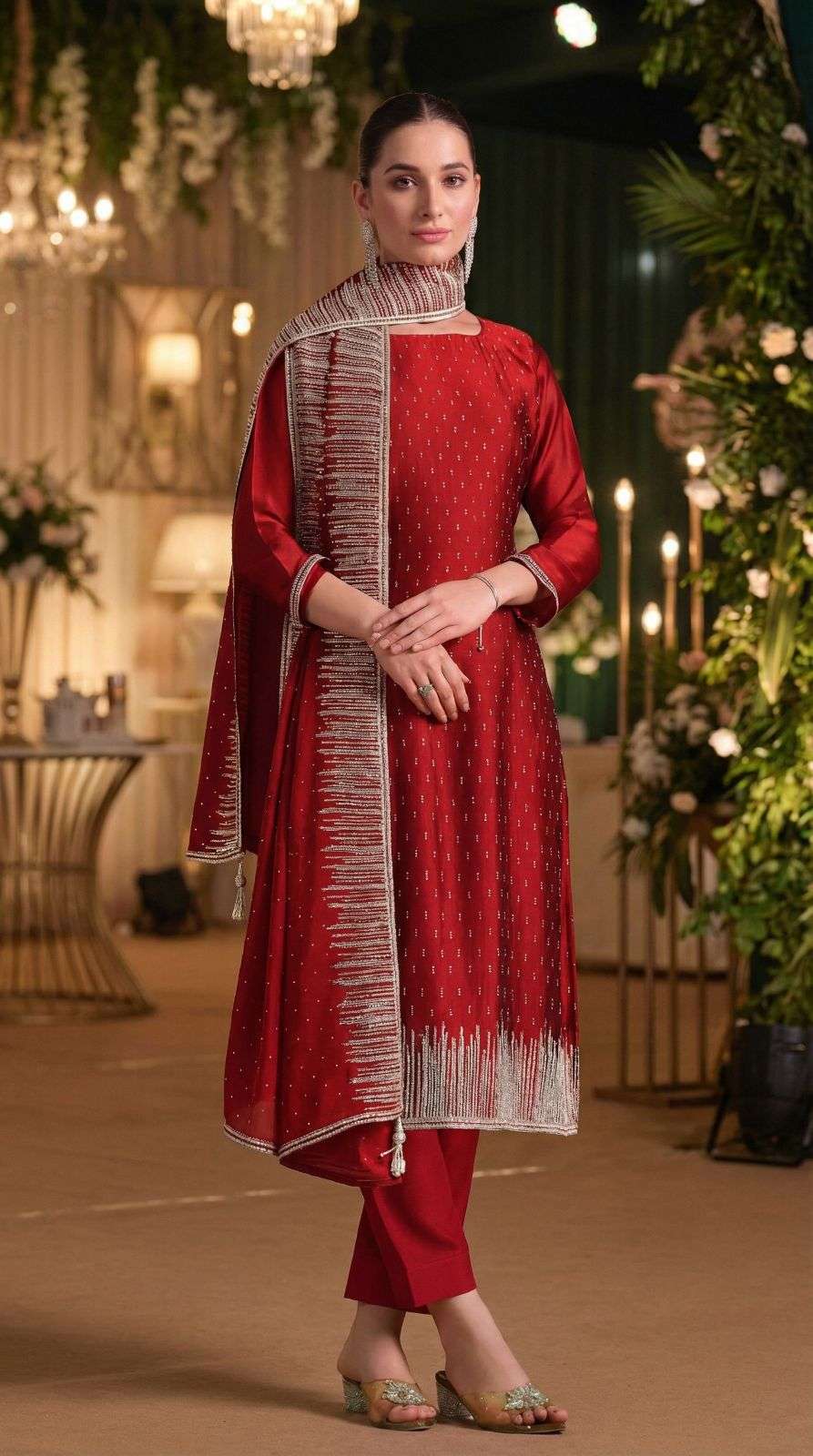 SIMAYA VOL-08 BY ASLIWHOLESALE DESIGNER PURE GEORGETTE EMBROIDERY DRESSES-00150