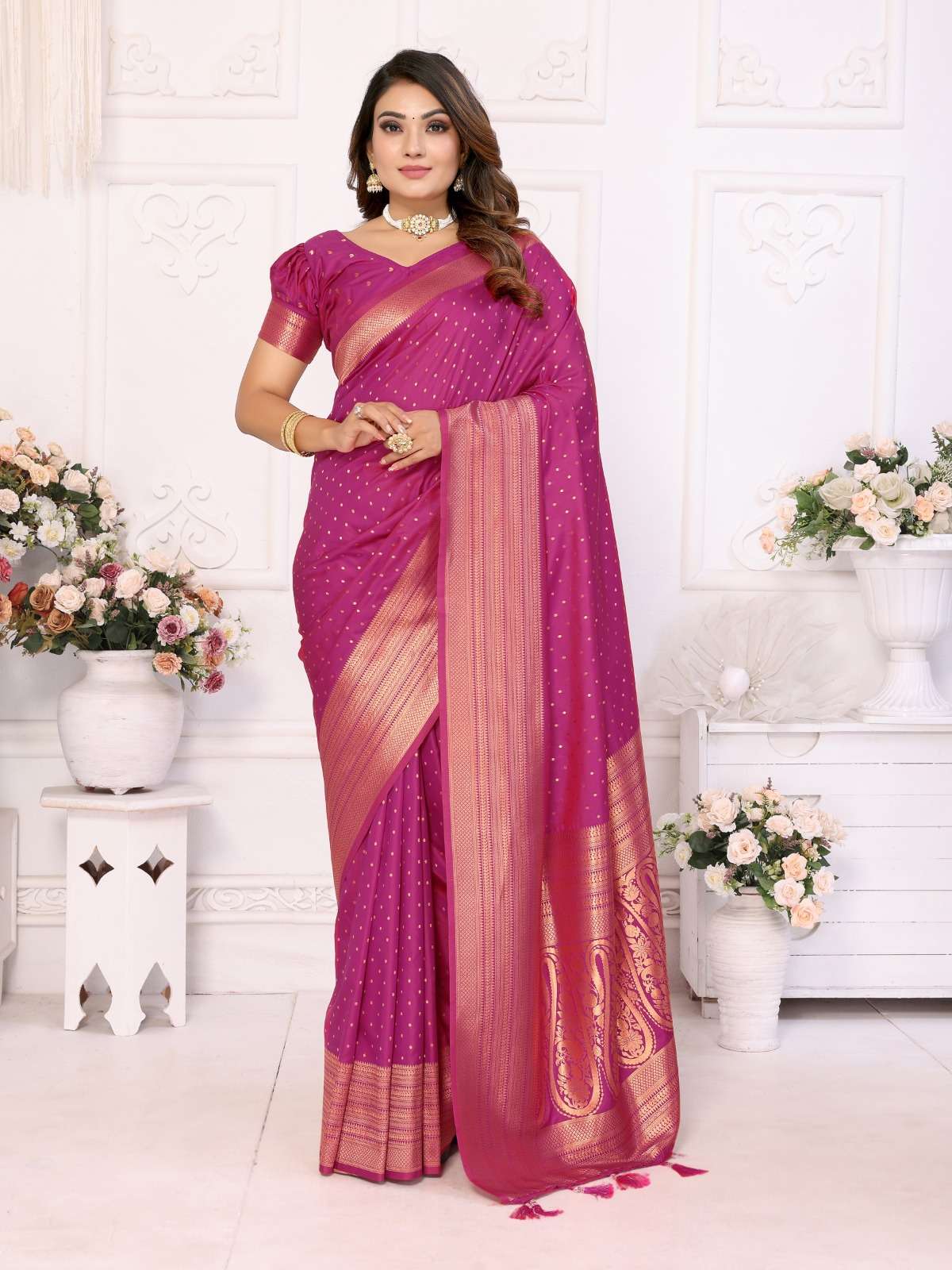 SUDARSHNA BY ASLIWHOLESALE DESIGNER PURE SILK EMBROIDERY SAREES-00125