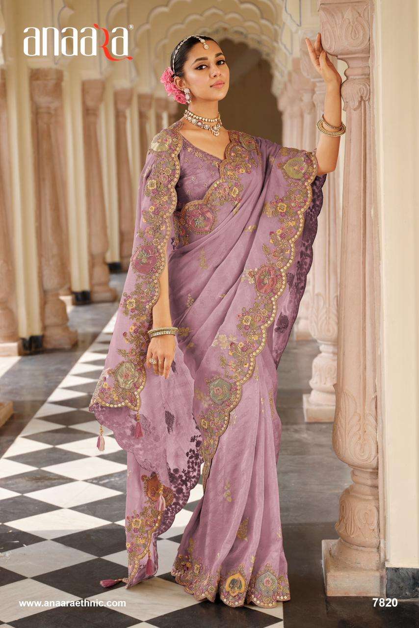 TATHASTU ANAARA 7800 HITS SERIES PURE SOFT SILK WEAVING EMBROIDERY SAREES-00137