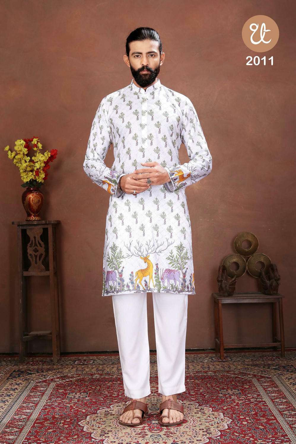 THREAD THRILL AAVIYAAR VOL-2 2011 TO 2016 SERIES PURE MUSLIN COTTON EMBROIDERY MENS WEAR-00269