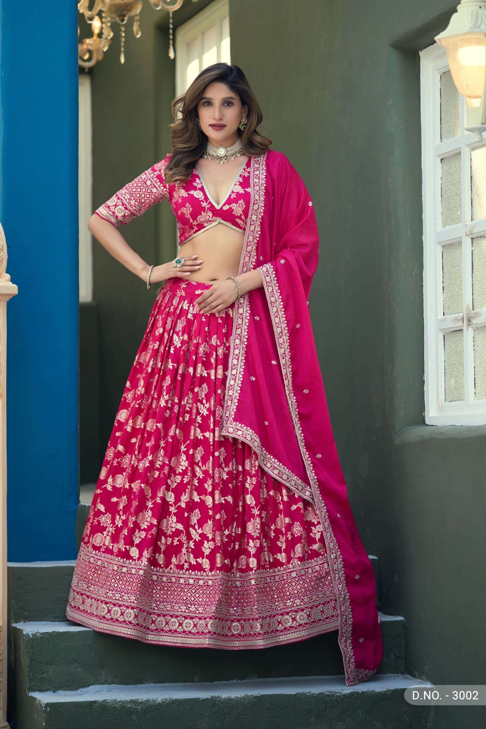 TWISHA MEHVISH VOL-30 3001 TO 3002 SERIES PURE SILK JACQUARD LEHENGAS-00274