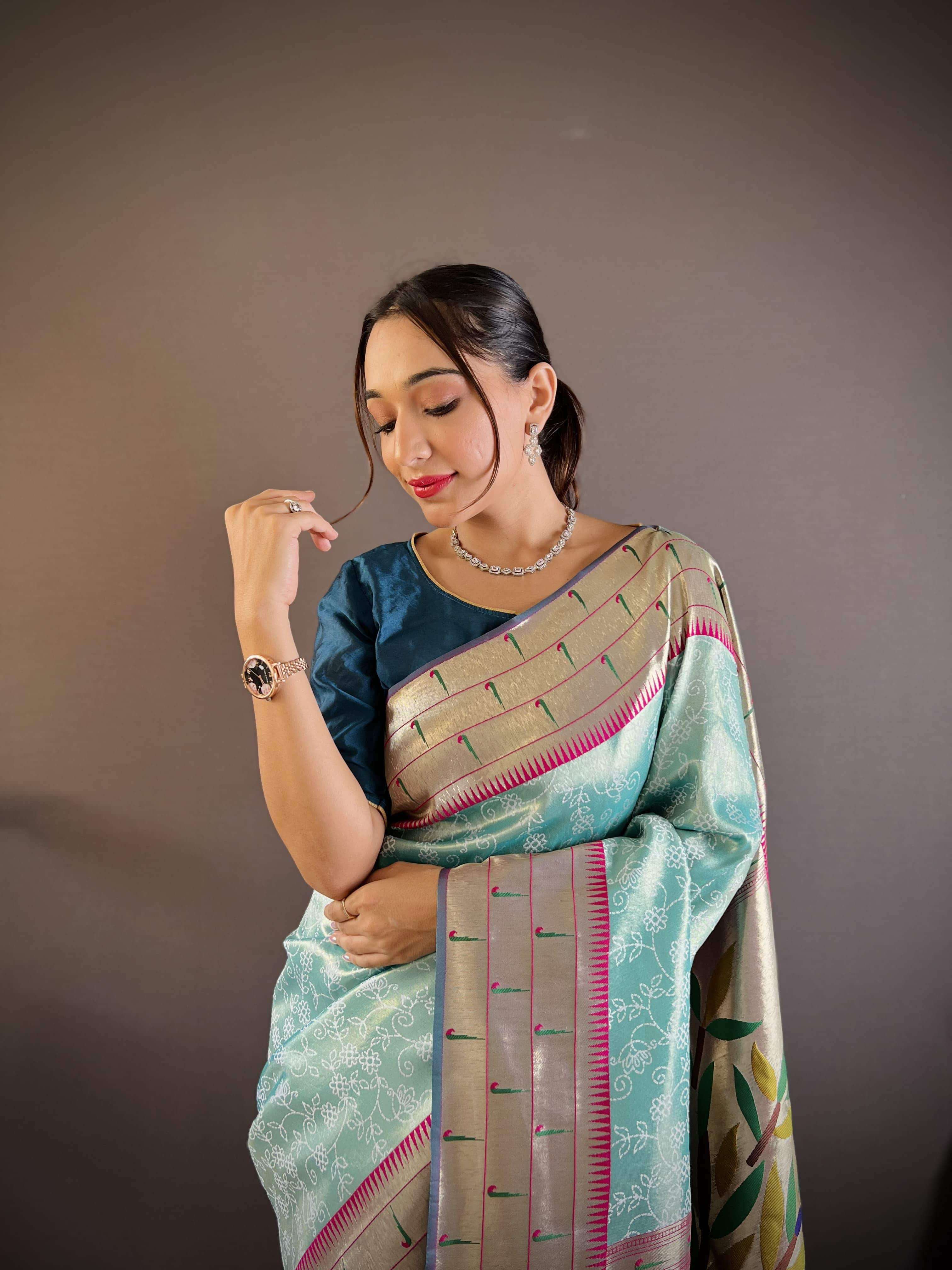 TWISTER BY ASLIWHOLESALE DESIGNER PURE BANARASI SILK EMBROIDERY SAREES-00230