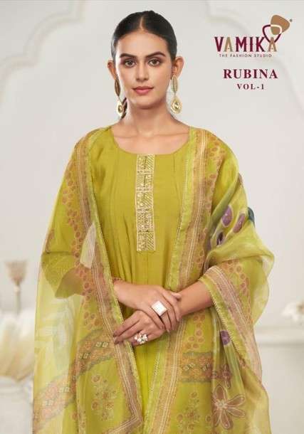 VAMIKA RUBINA VOL-01 1001 TO 1004 SERIES PURE VISCOSE ROMAN SILK DRESSES-00028