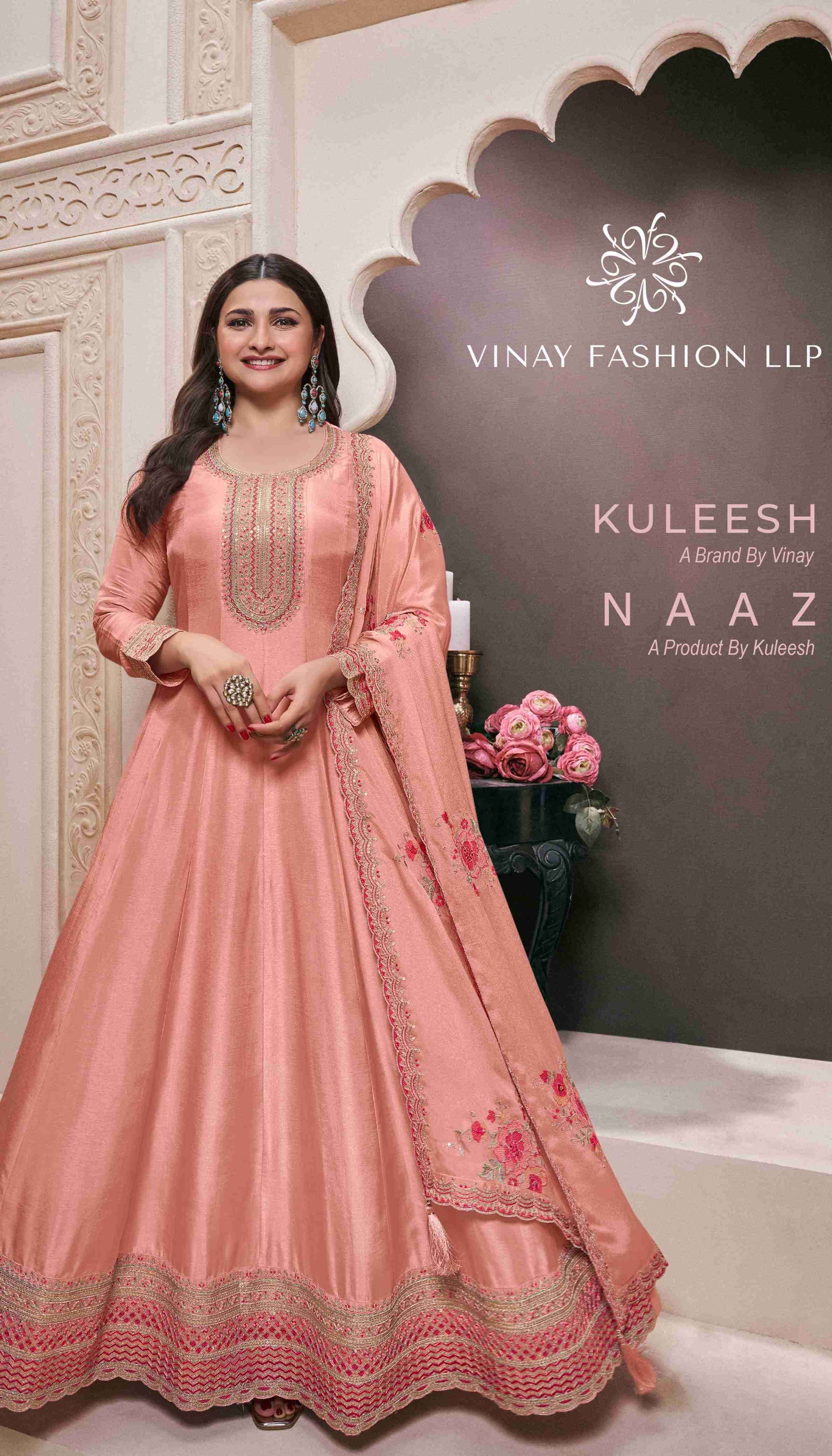 VINAY FASHION KULEESH NAAZ 73051 TO 73054 SERIES PURE SILK DRESSES-00025